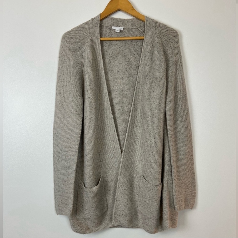 J. Jill Cozy Silk Blend Open Front Cardigan, Size M
